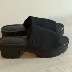 Madden NYC Black Platform Slide Sandals | Women’s Size 10 | Chunky Slip-On